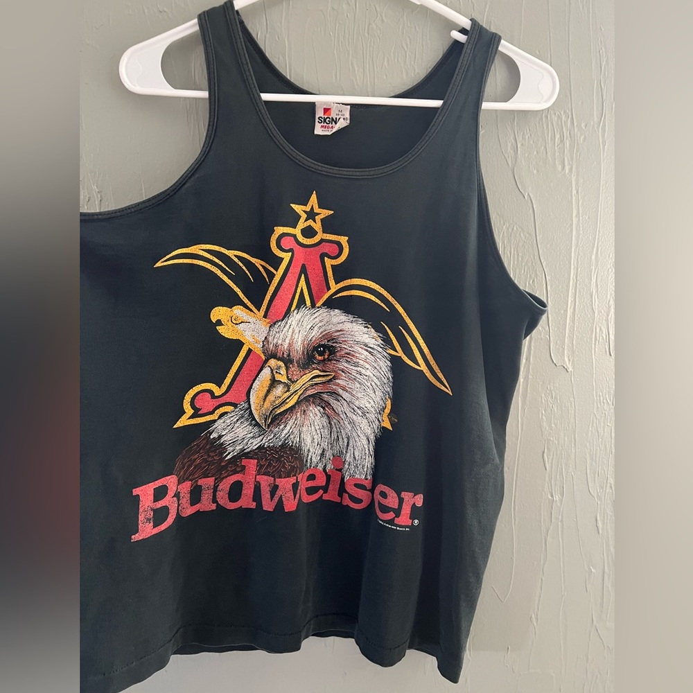 Vintage Budweiser, tank top with eagle size medium